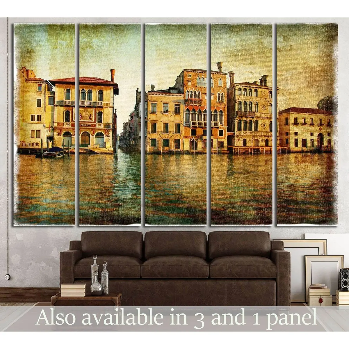 Vintage Venice Cityscape Canvas Art Print №757