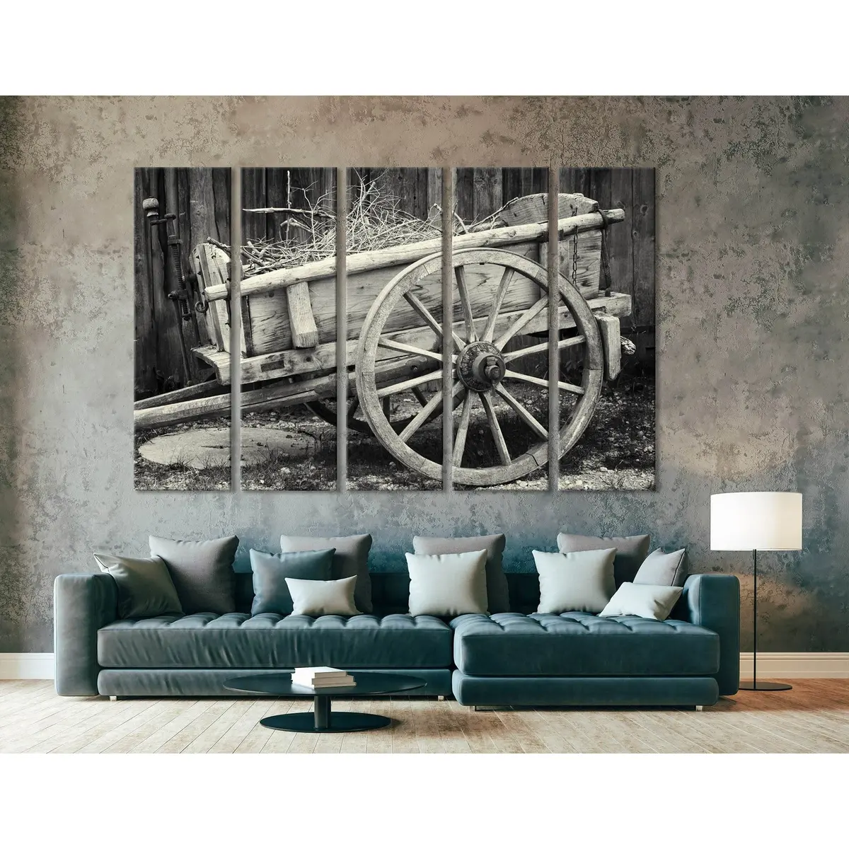 Vintage Farm Cart Wall Art №04226 – Premium Ready-to-Hang Canvas Print - Image 3