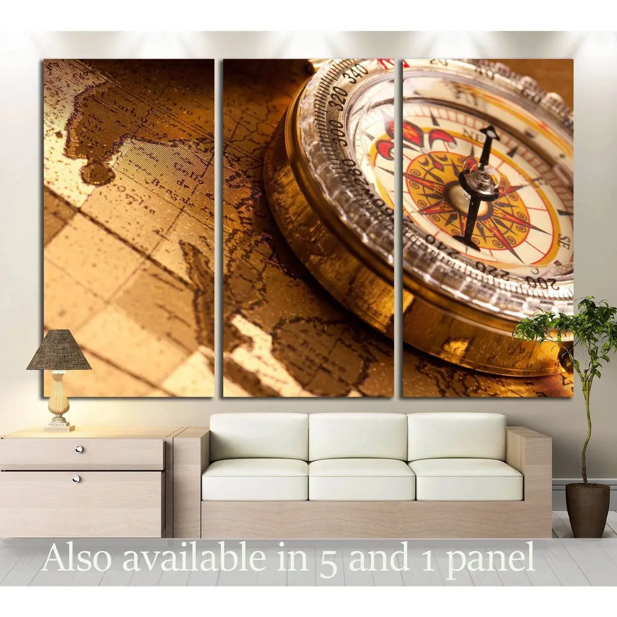 Old Compass №2811 Ready To Hang Canvas Print 5