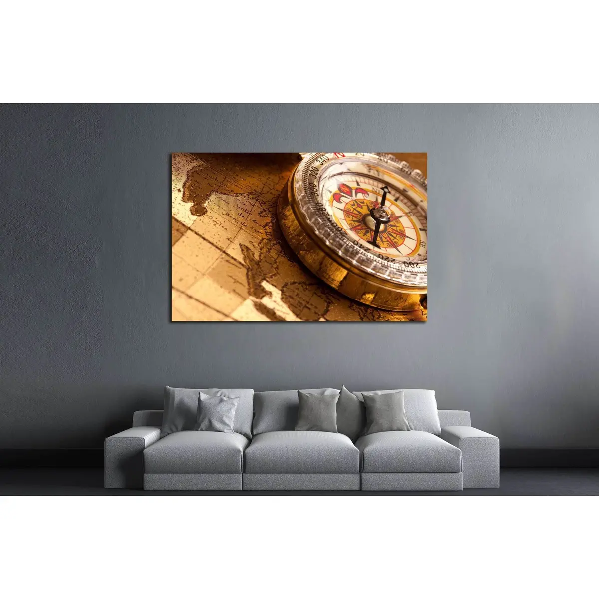 Old Compass №2811 Ready To Hang Canvas Print 3