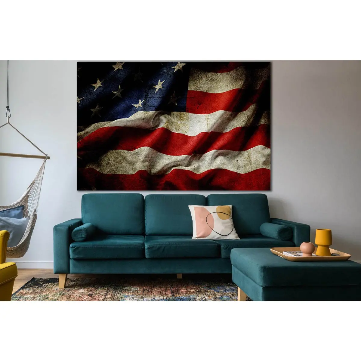 Old Flag Of The United States №Sl1173 Ready To Hang Canvas Print 1