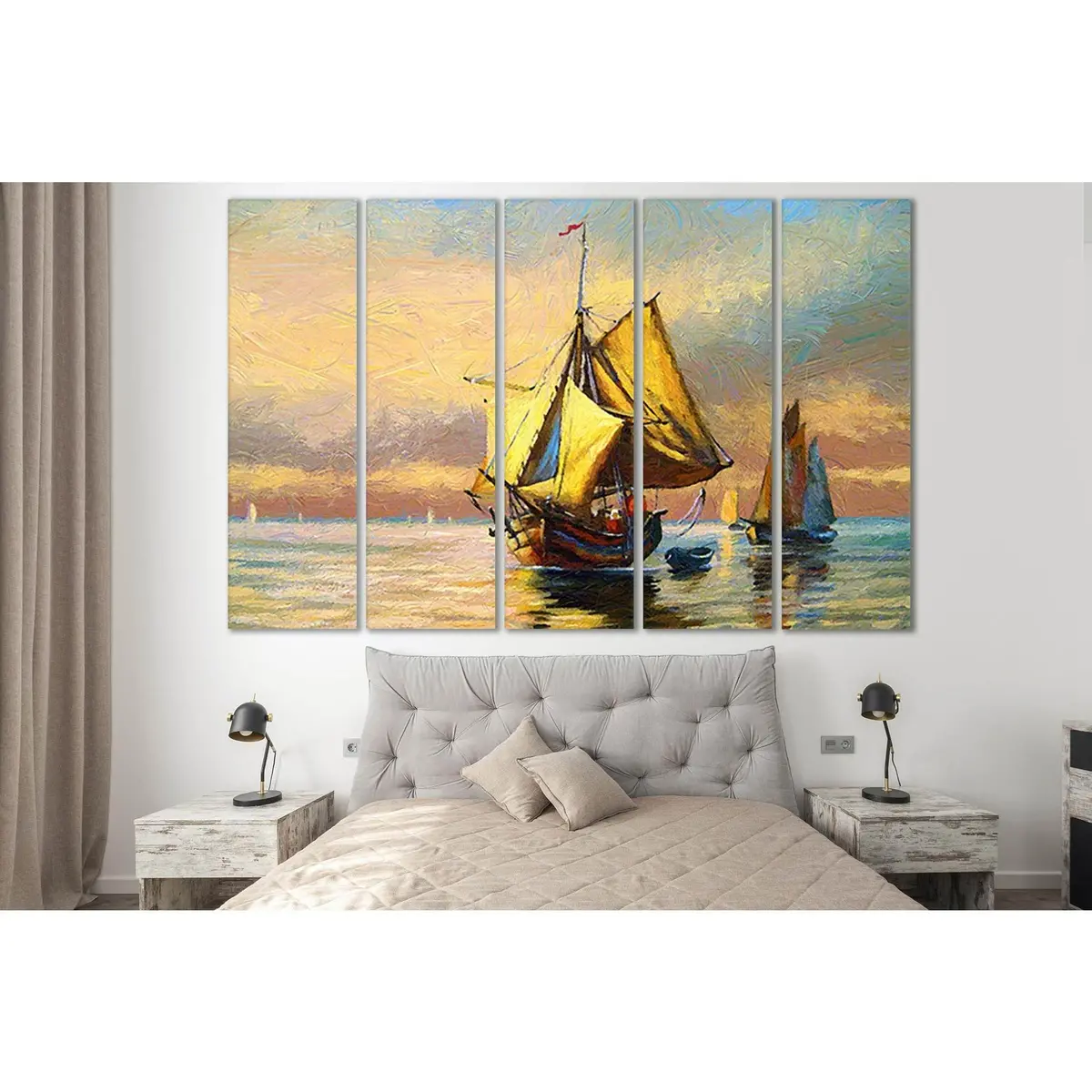 Vintage Sailing Ship at Sea Canvas Wall Art – SL606, Ready-to-Hang - Image 3