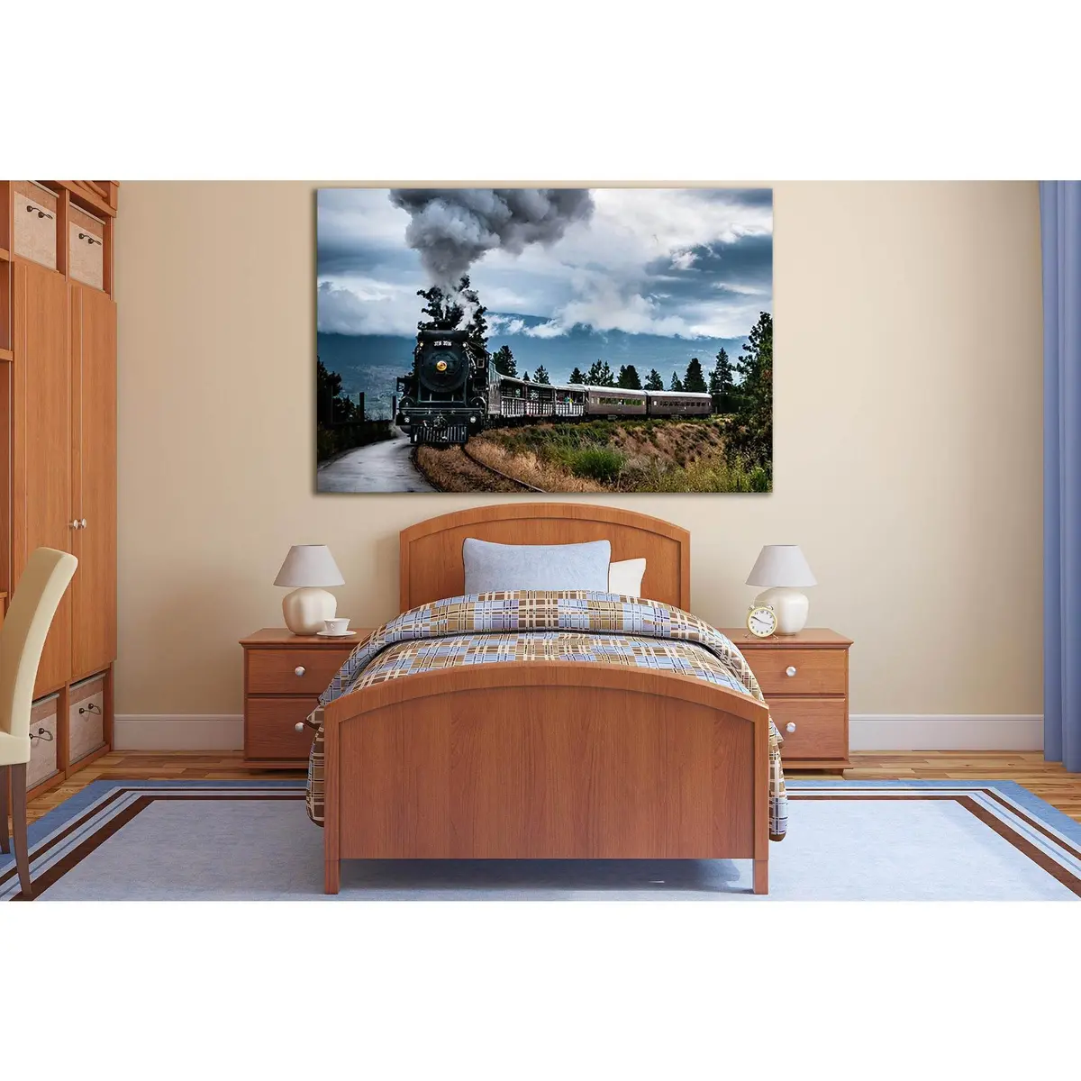 Old Steam Train №Sl1428 Ready To Hang Canvas Print 1