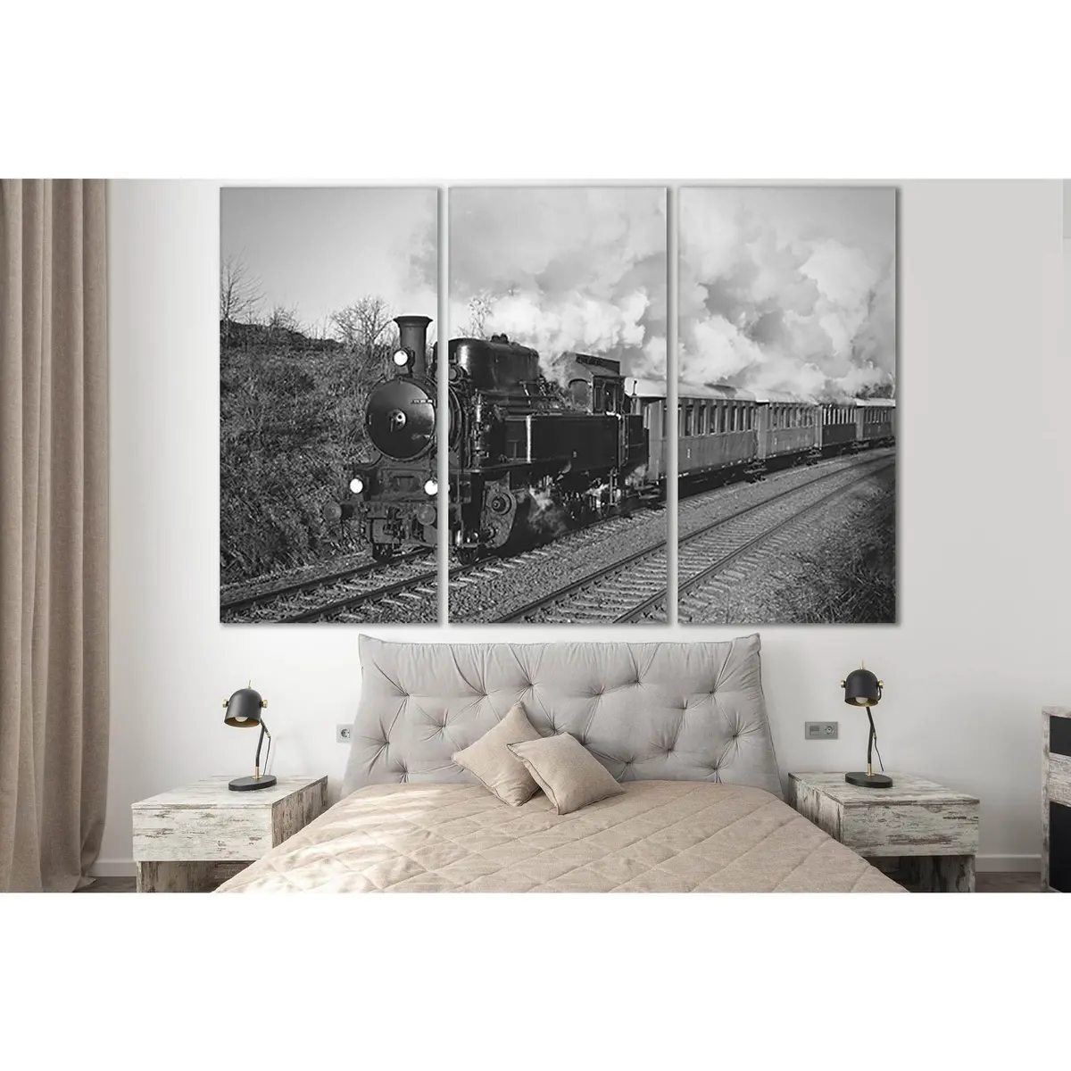 Old Train Riding Road №Sl738 Ready To Hang Canvas Print 5
