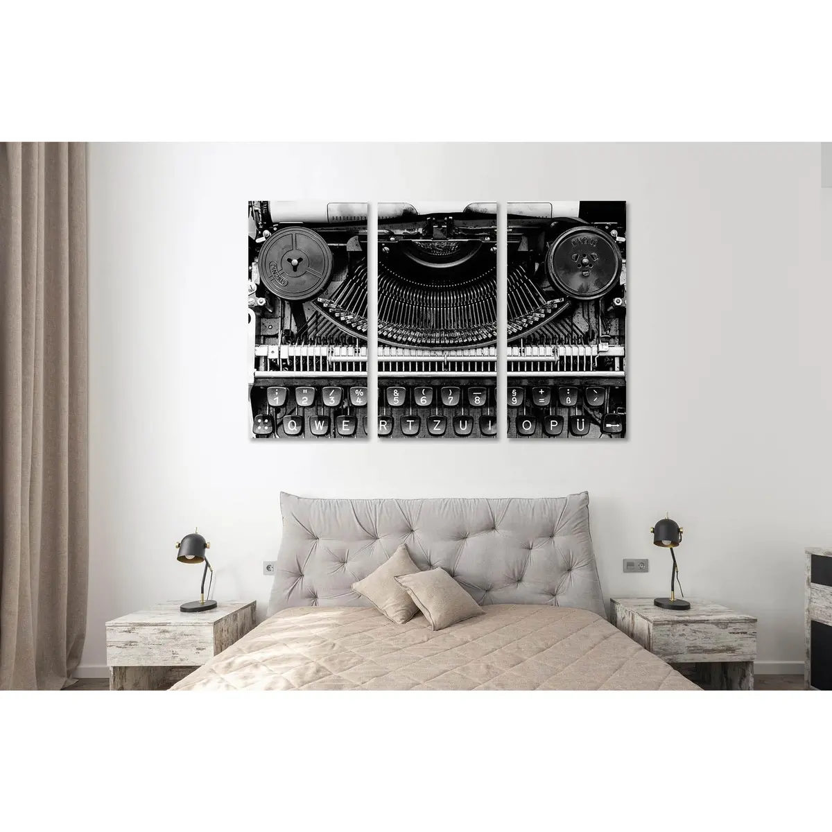 Old Typewriter №D2847 Ready To Hang Canvas Print 5