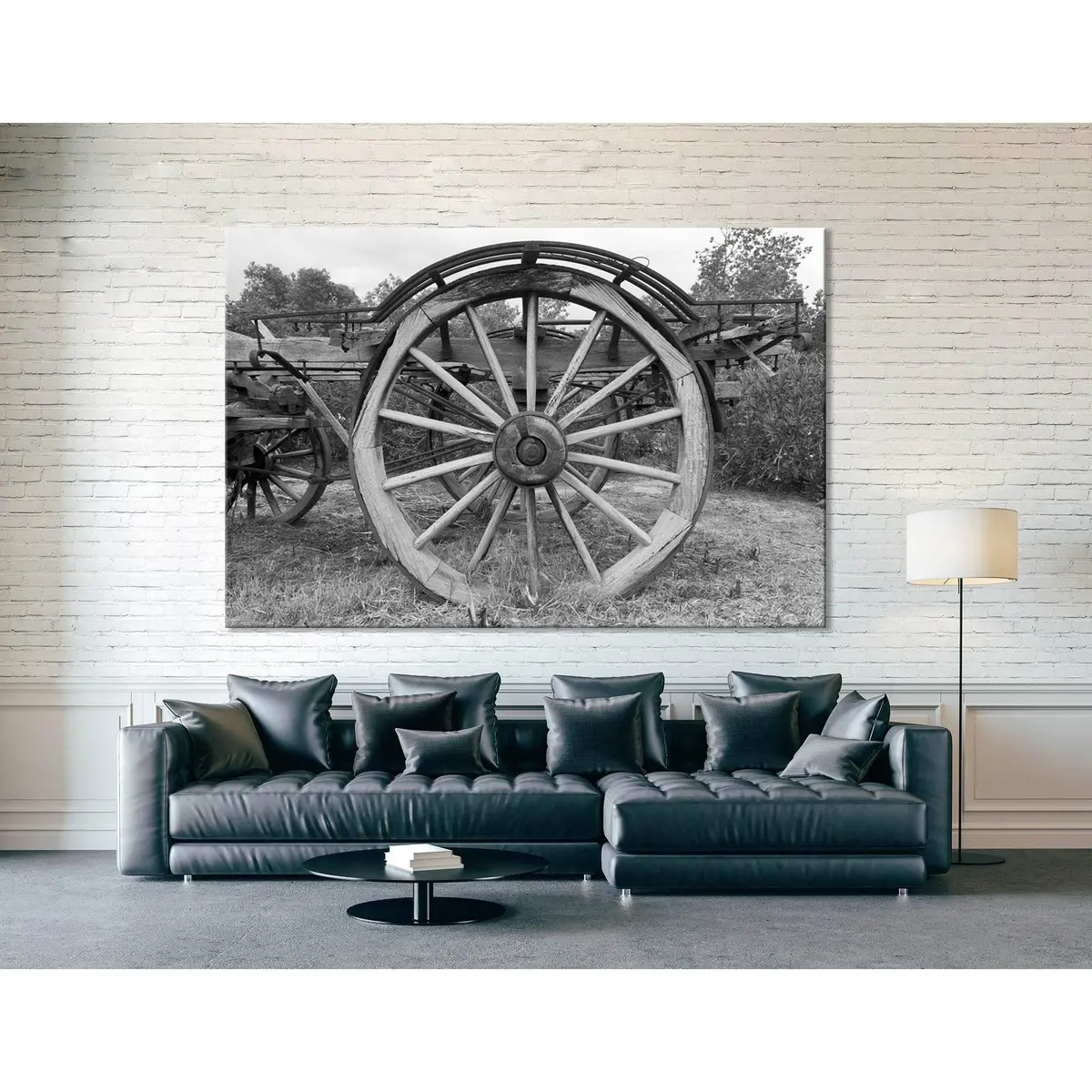 Old Wooden Wheels On The Farm 1/3/5 №04225 Ready To Hang Canvas Print 3