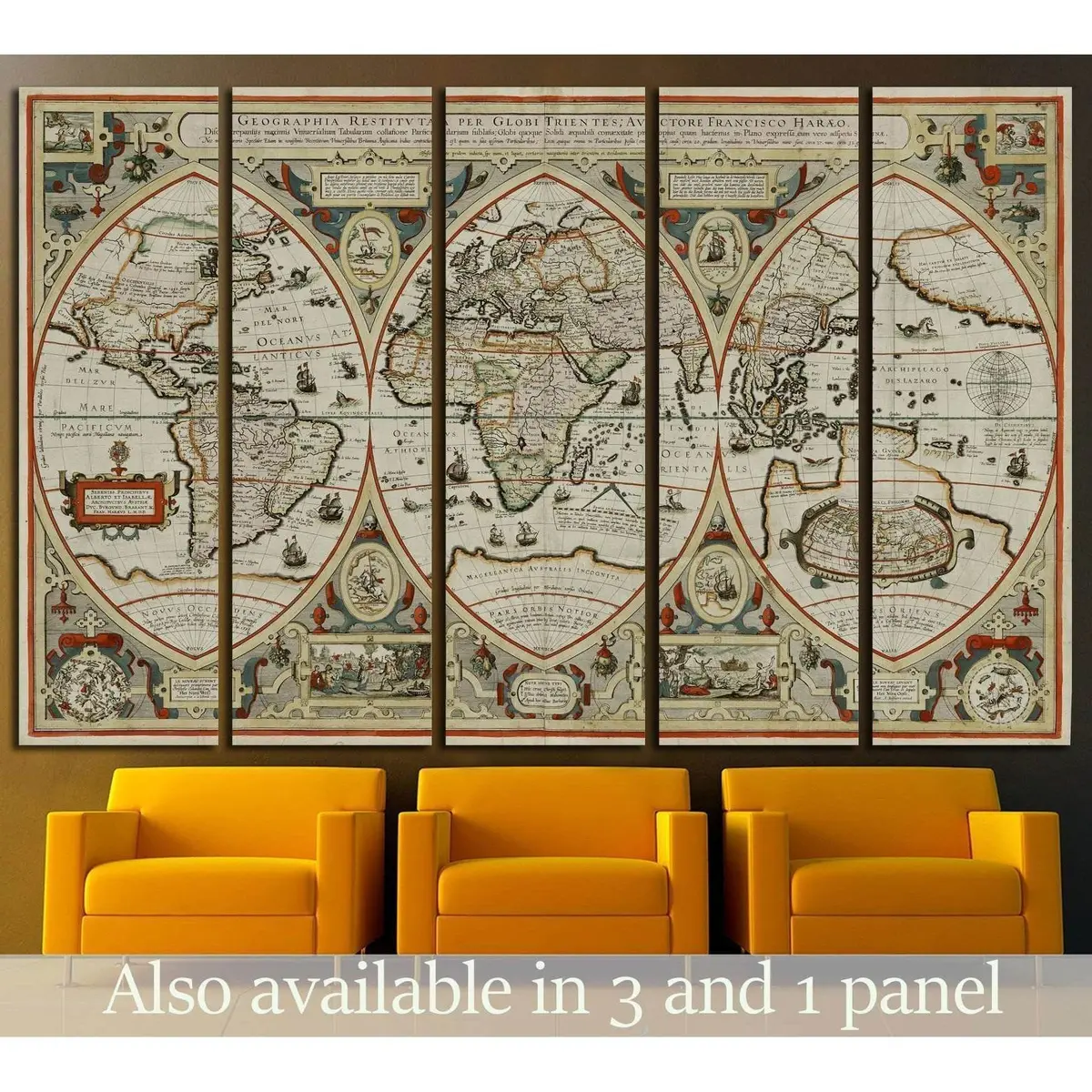 Vintage 1457 Old World Map Canvas Print – Ready-to-Hang Wall Art