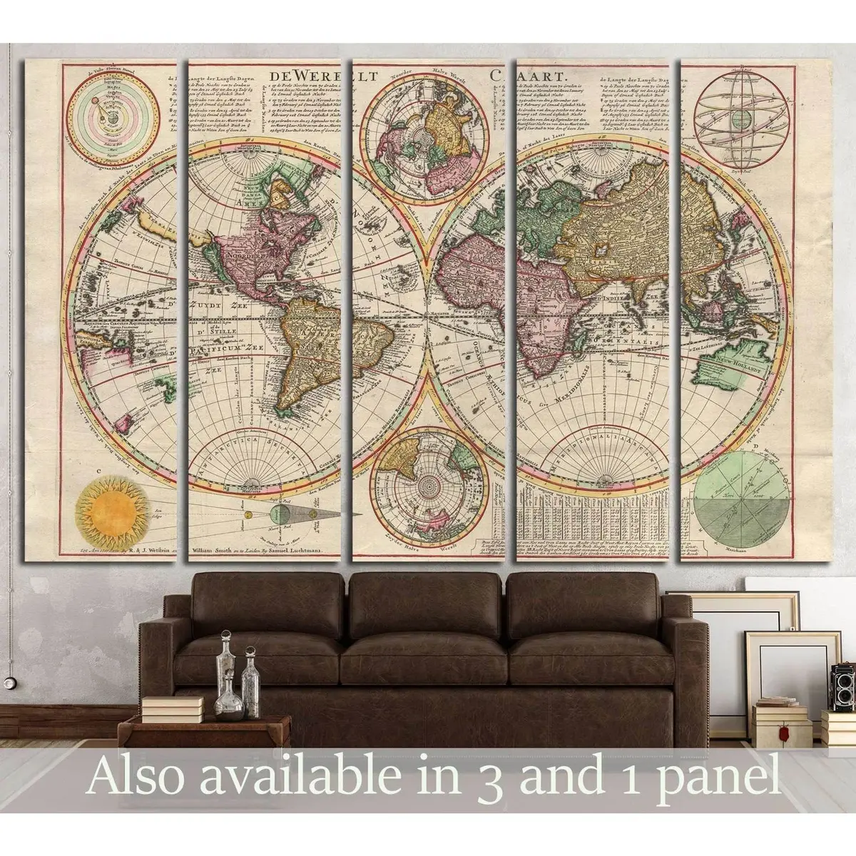 Vintage 1472 Old World Map Canvas Print – Ready-to-Hang Wall Decor