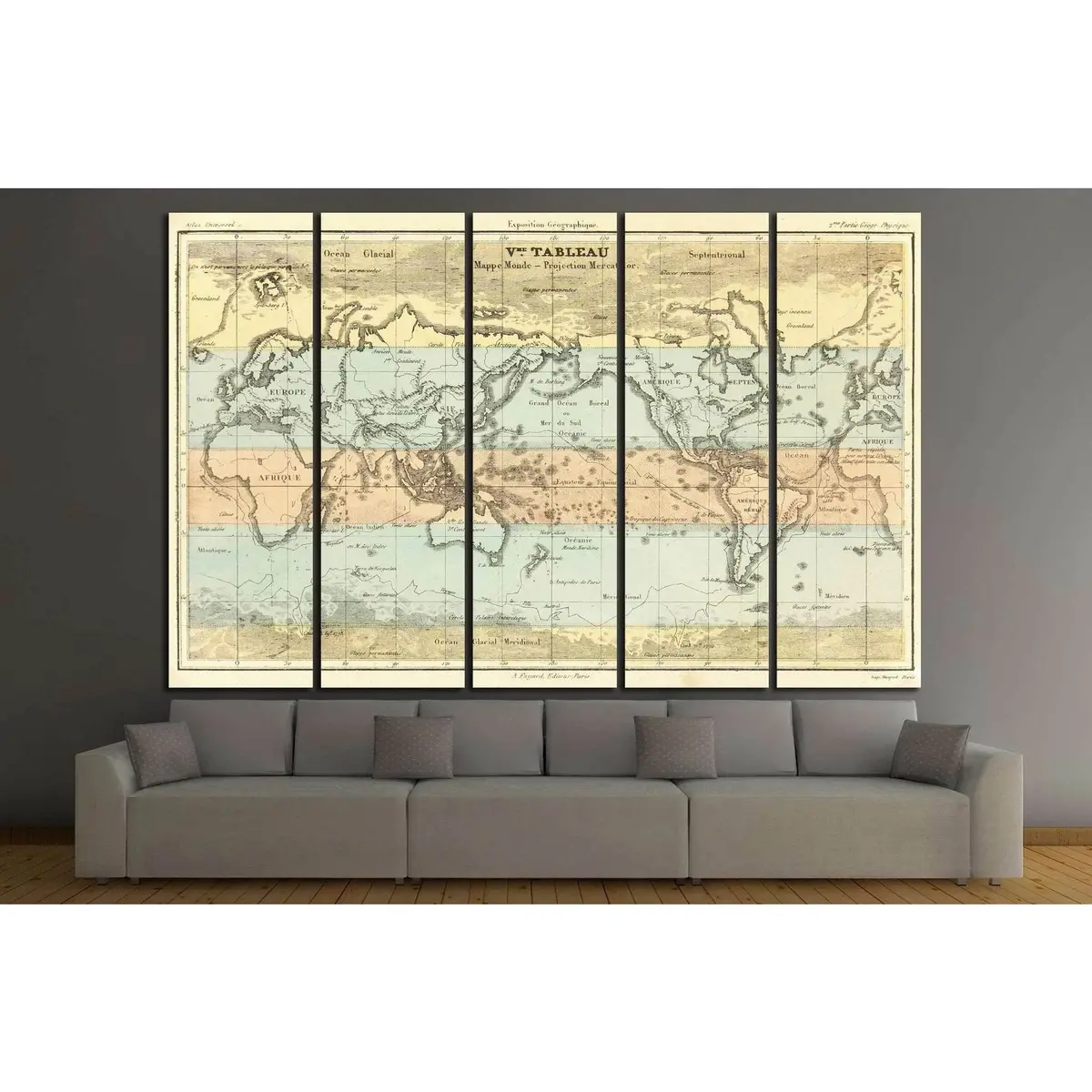 Vintage 1483 Old World Map Canvas Print – Ready-to-Hang Wall Decor - Image 3