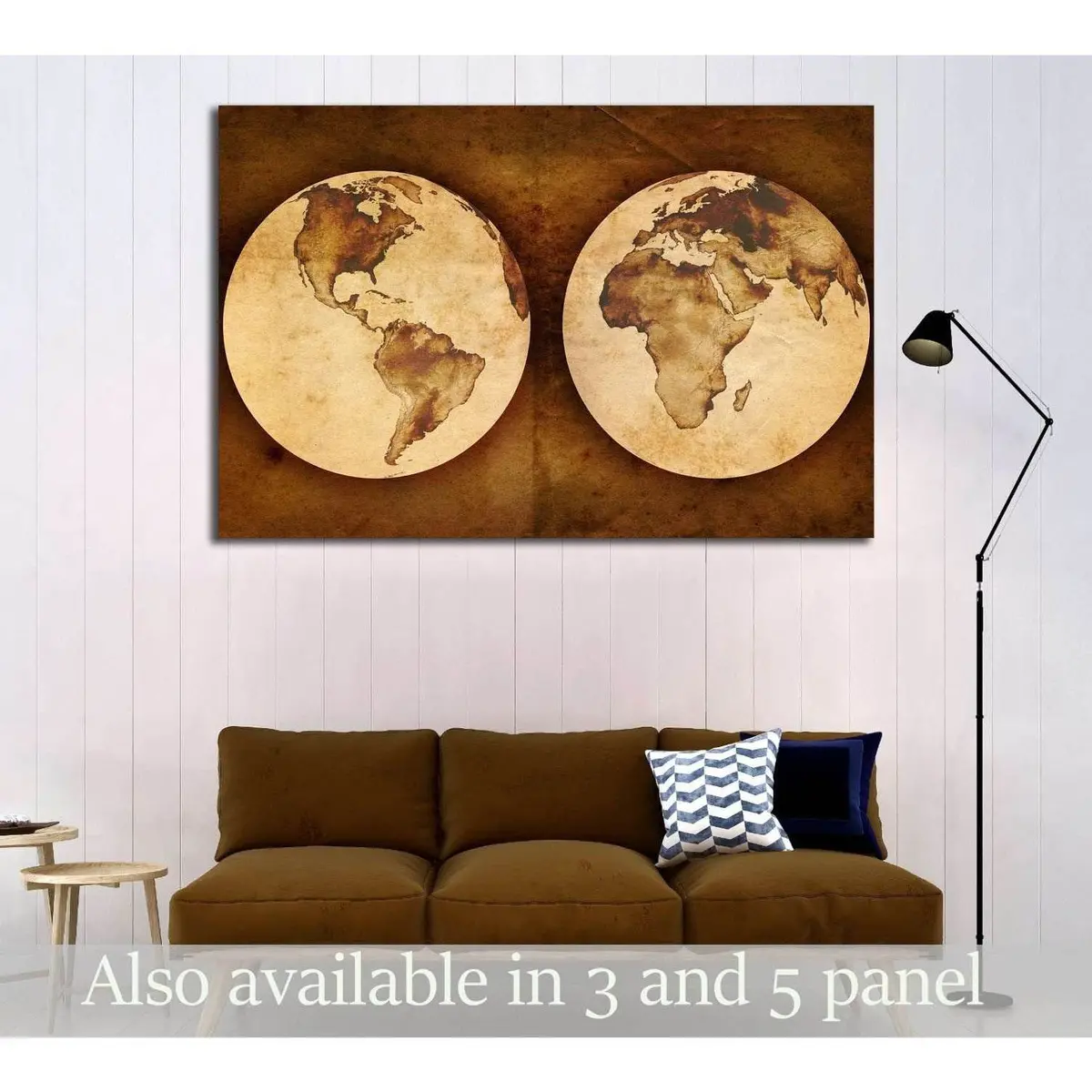 Old World Map №2809 Ready To Hang Canvas Print 1