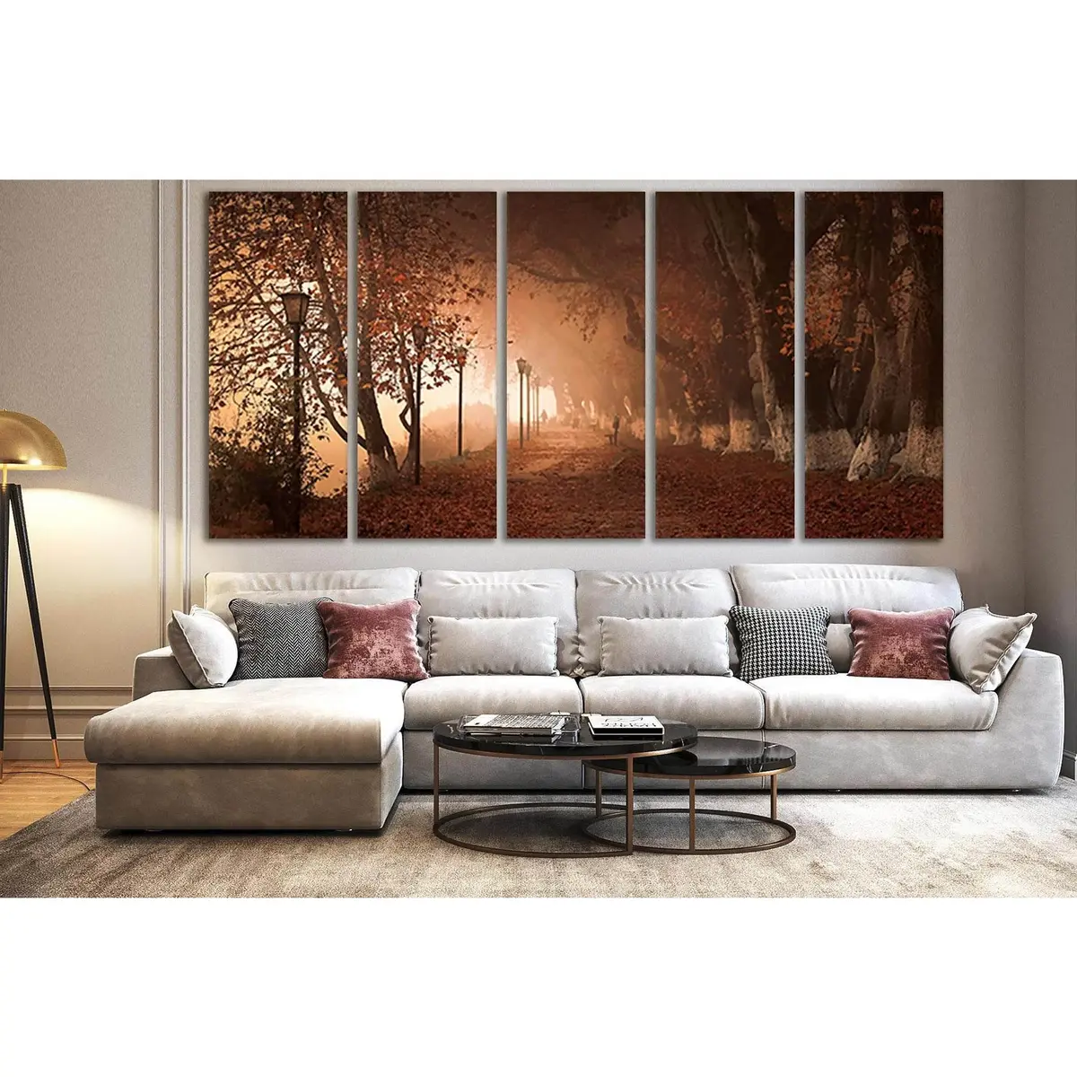 Olea Autumn Trees SL498 Canvas Wall Art – Ready-to-Hang Print