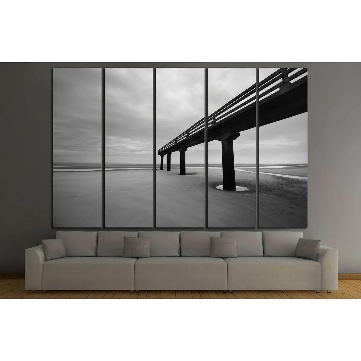 Ready-to-Hang Canvas Wall Art Featuring Omaha Beach in Normandy, France - Image 2
