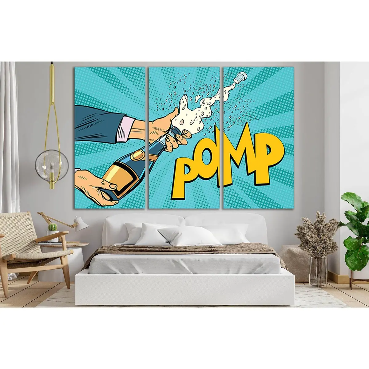 Opening Champagne Bottles Pop Art №Sl534 Ready To Hang Canvas Print 5