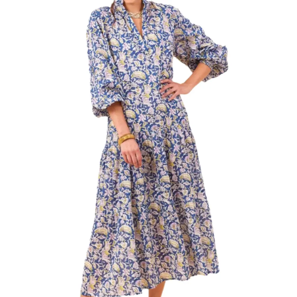 Rockflowerpaper Ophelia Blue Maxi Dress 1