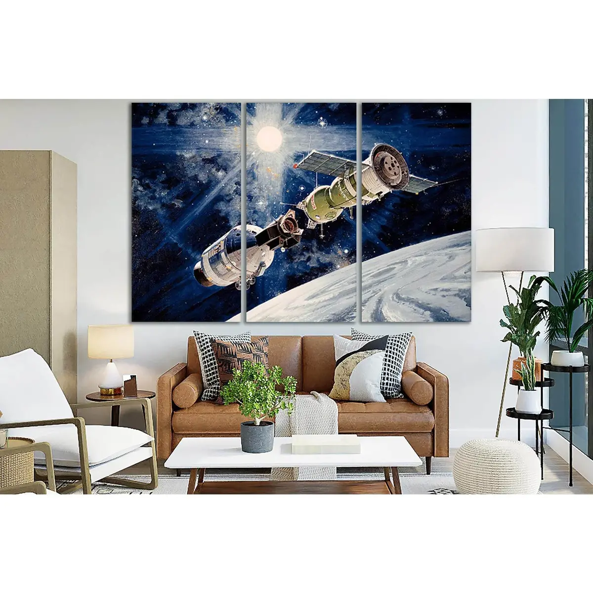 Orbital Stations Above The Planet №Sl980 Ready To Hang Canvas Print 5