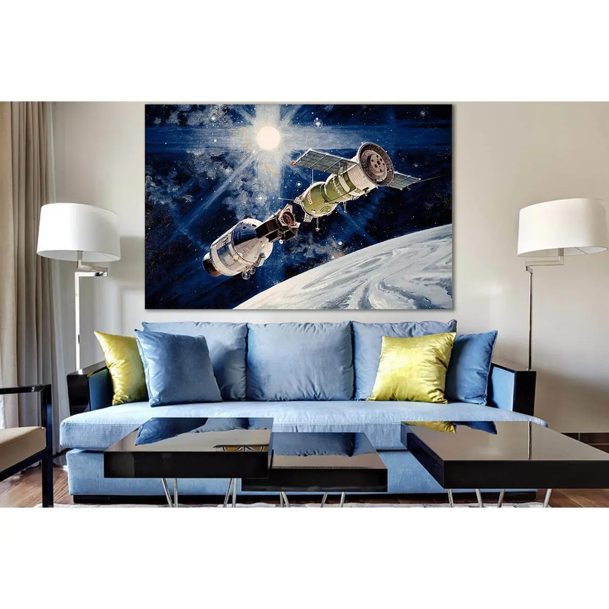 Orbital Stations Above The Planet №Sl980 Ready To Hang Canvas Print 2