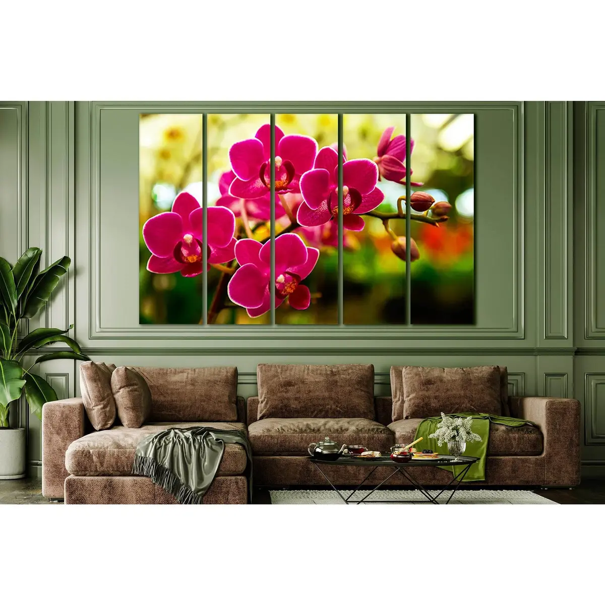 Tropical Orchid Canvas Art Print №SL715 – Premium Ready-to-Hang Wall Decor - Image 3
