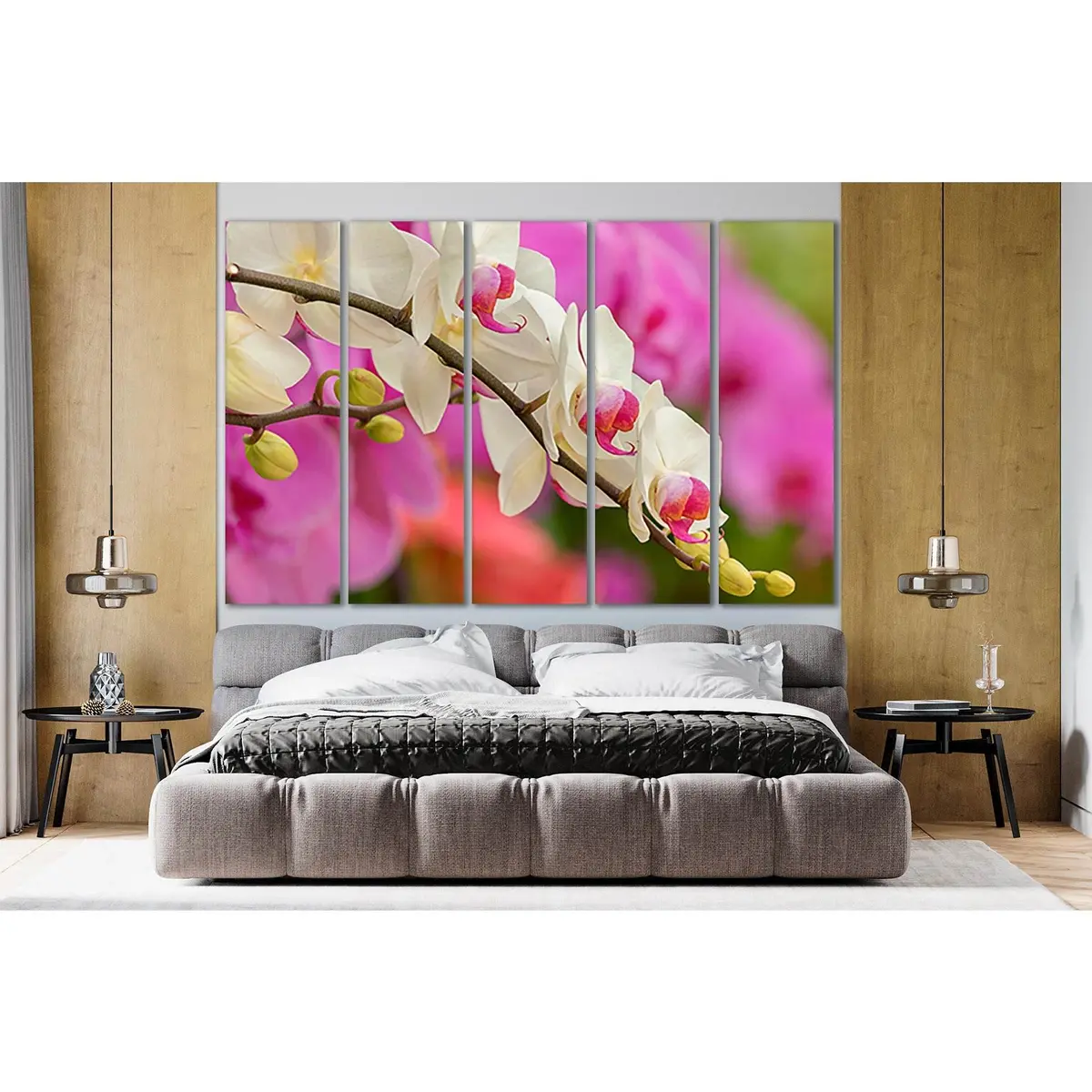 Premium Orchid Flower Macro Canvas Art – Ready-to-Hang Wall Decor (SL682) - Image 3