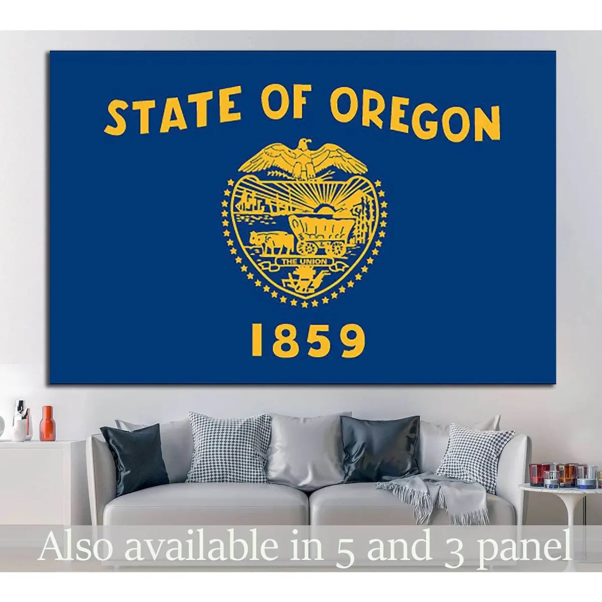 Oregon State Flag №683 Ready To Hang Canvas Print 1
