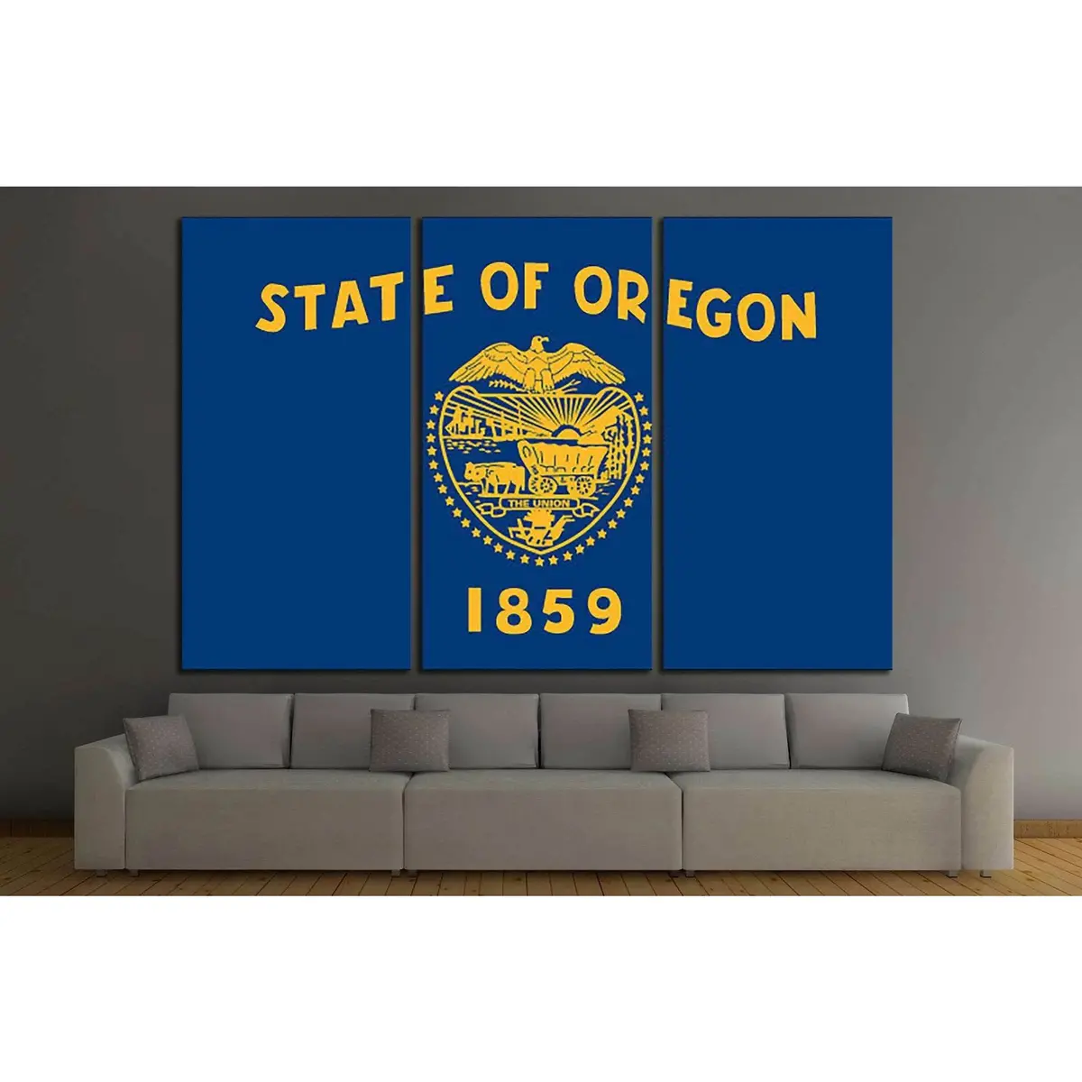 Oregon State Flag №683 Ready To Hang Canvas Print 3