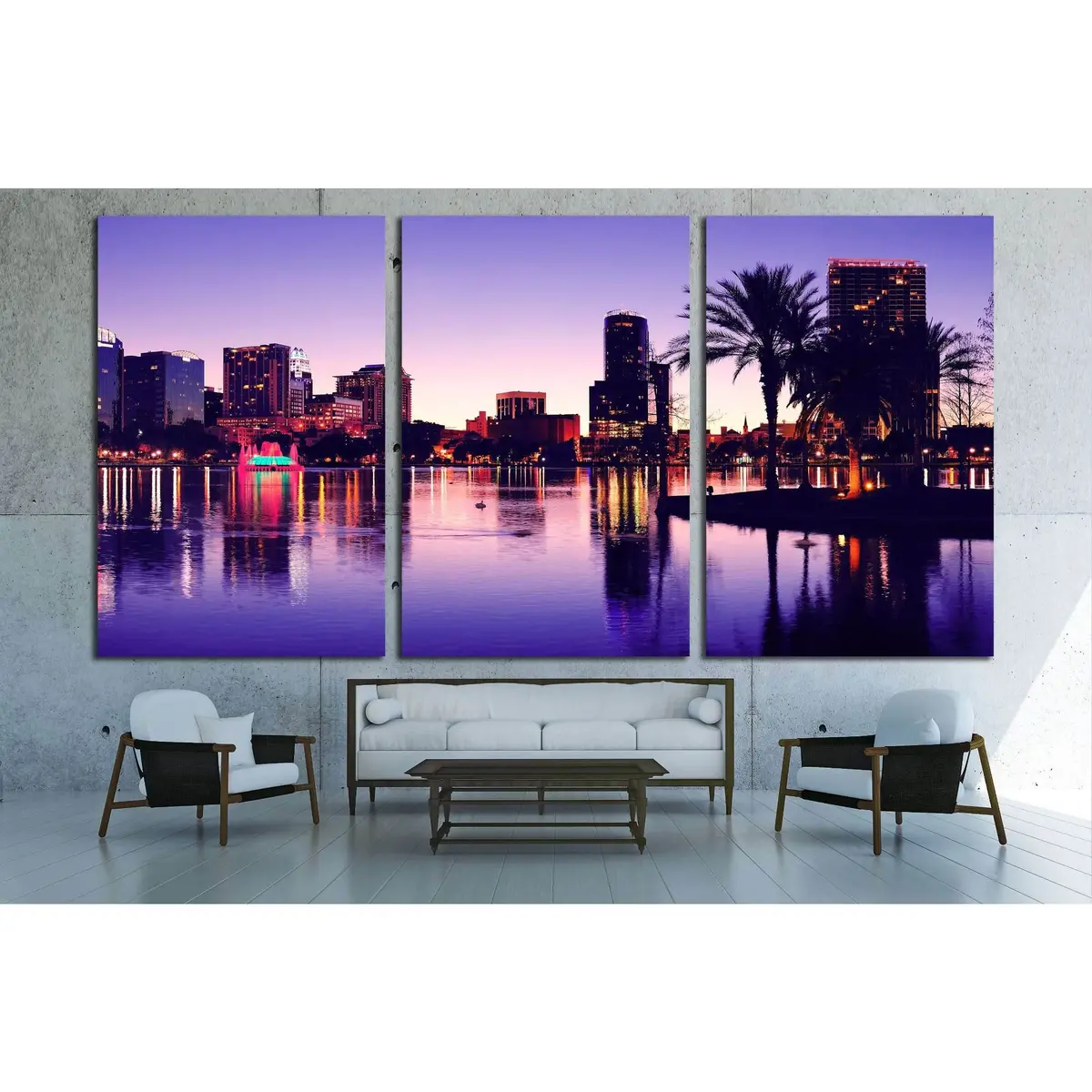 Orlando Downtown Skyline Panorama №1934 Ready To Hang Canvas Print 5