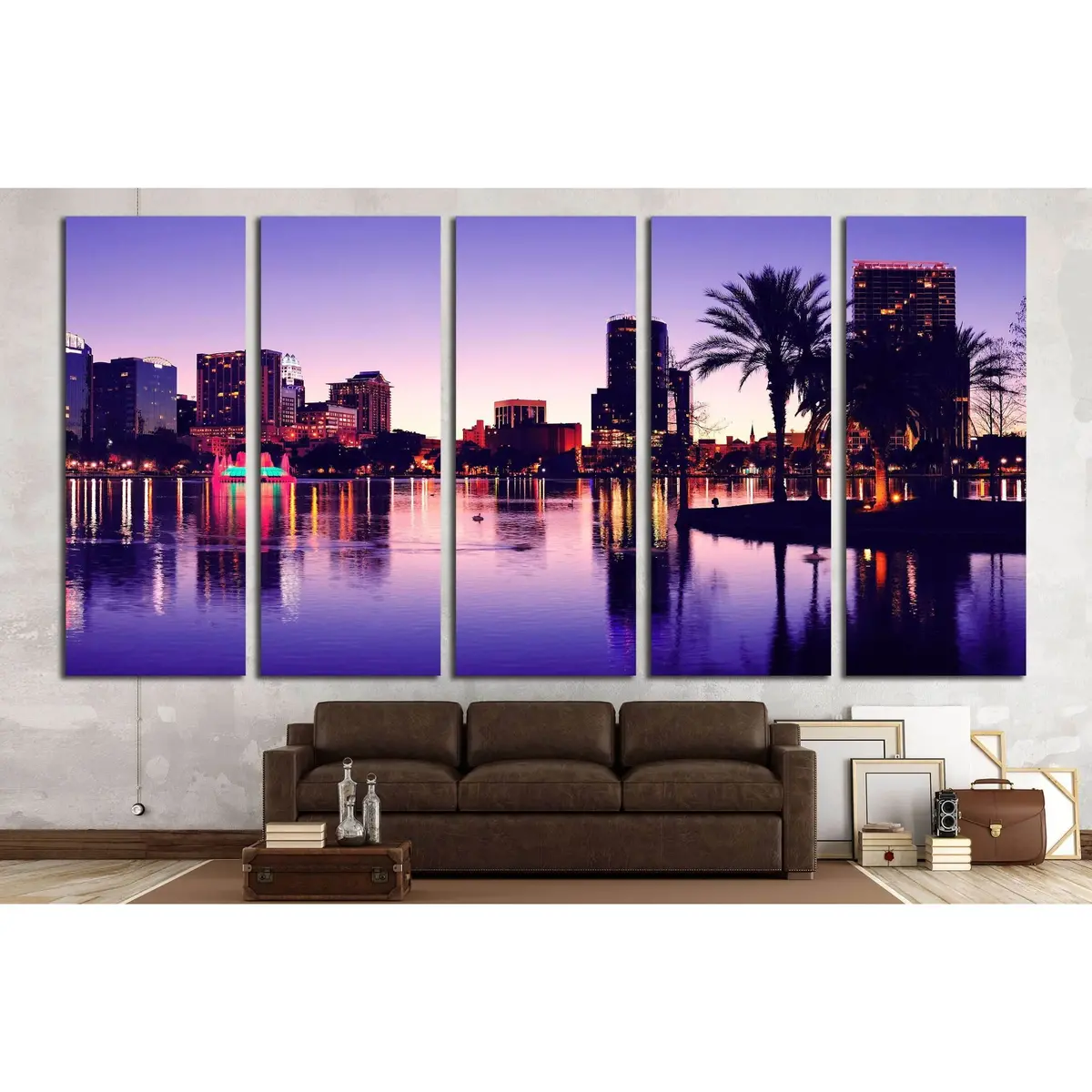 Orlando City Skyline Panoramic Canvas Art Print №1934 - Image 3