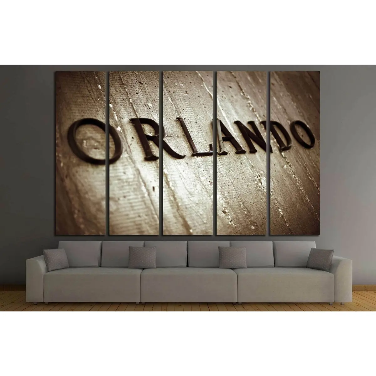 Orlando Sign No. 1951 Canvas Wall Art – Pre-Installed Hanging Hardware - Image 2