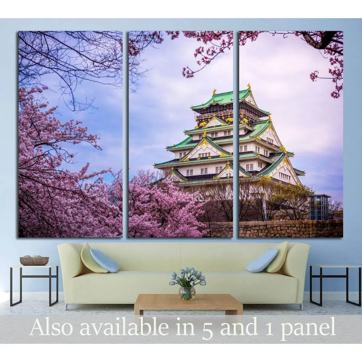 Osaka Castle Sakura №1796 Ready To Hang Canvas Print 5