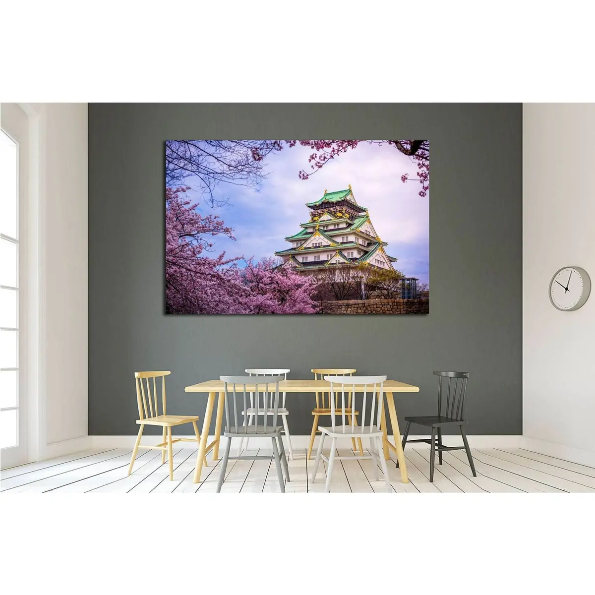 Osaka Castle Sakura №1796 Ready To Hang Canvas Print 3