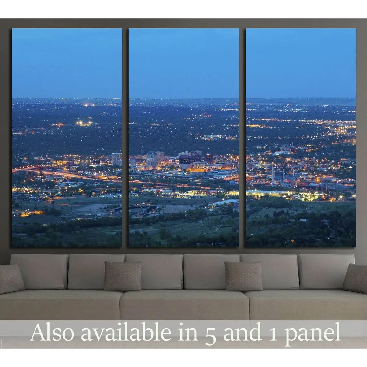 Overlooking Colorado Springs №1763 Ready To Hang Canvas Print 5