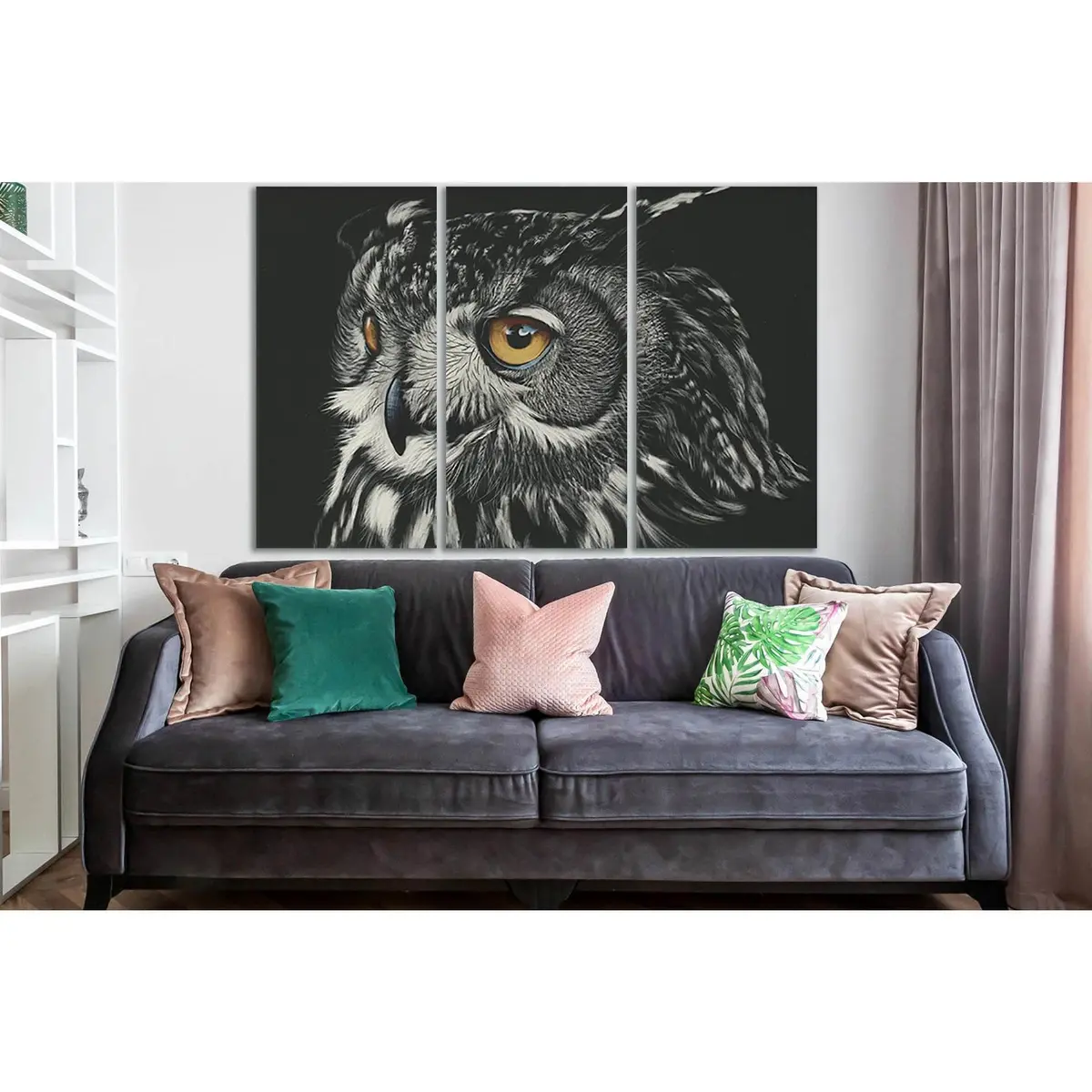 Owl Black And White №Sl879 Ready To Hang Canvas Print 5