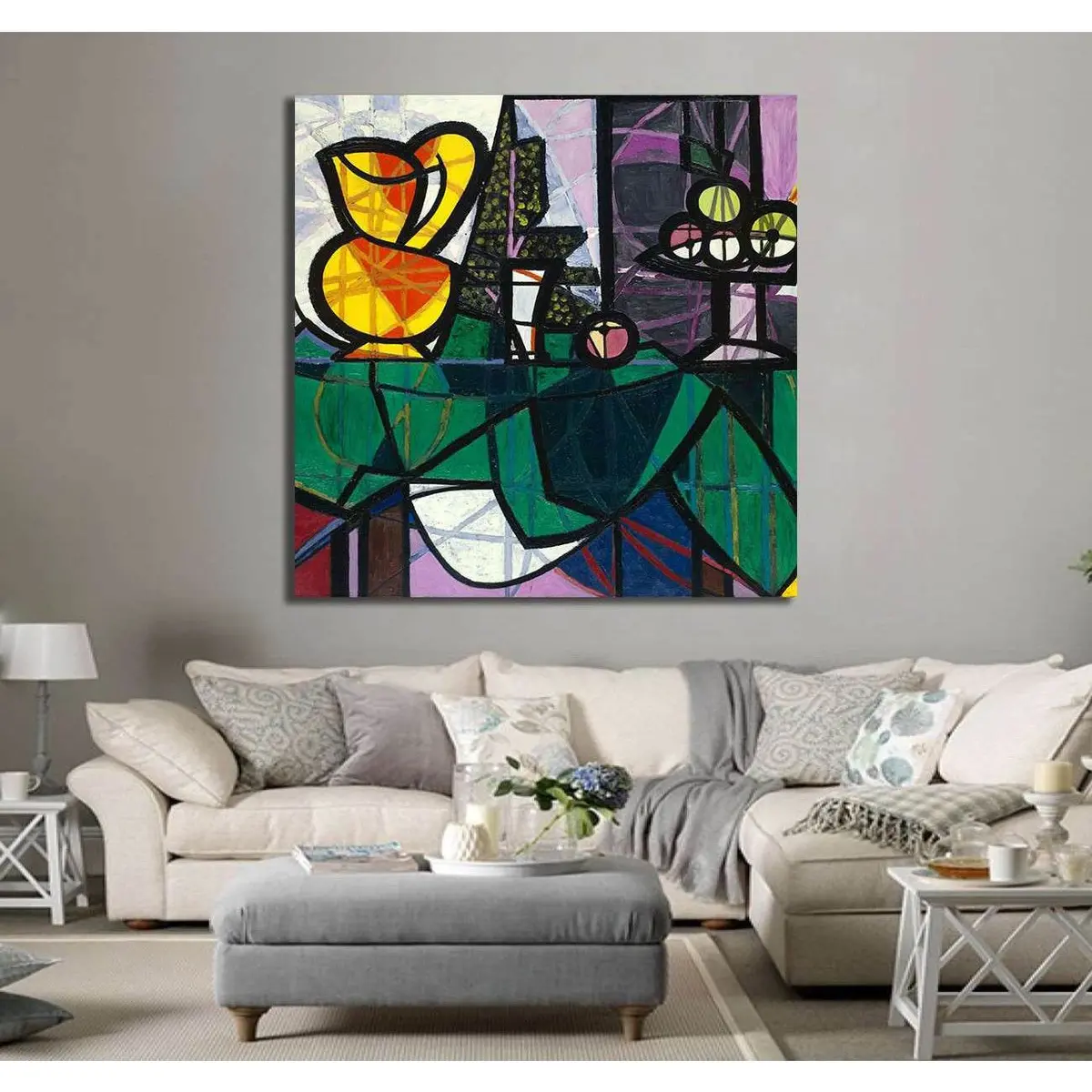 Pablo Picasso, Boccale E Fruiteria - Ready To Hang Canvas Print 3