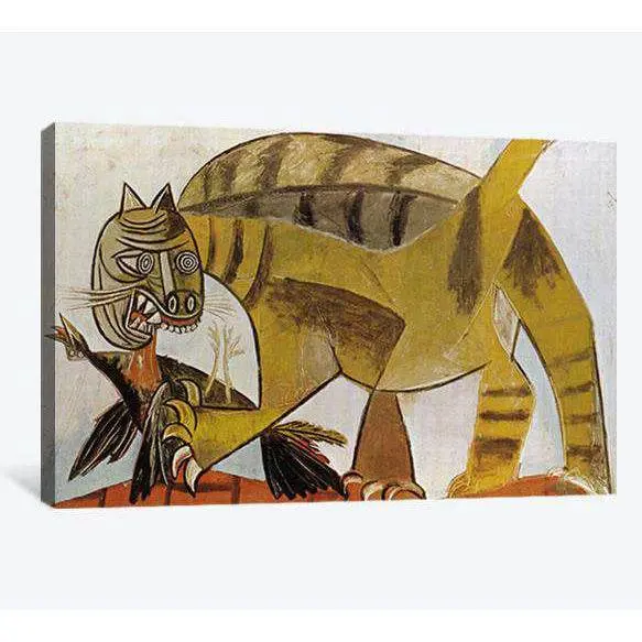 Pablo Picasso, Cat Devouring A Bird - Ready To Hang Canvas Print 1
