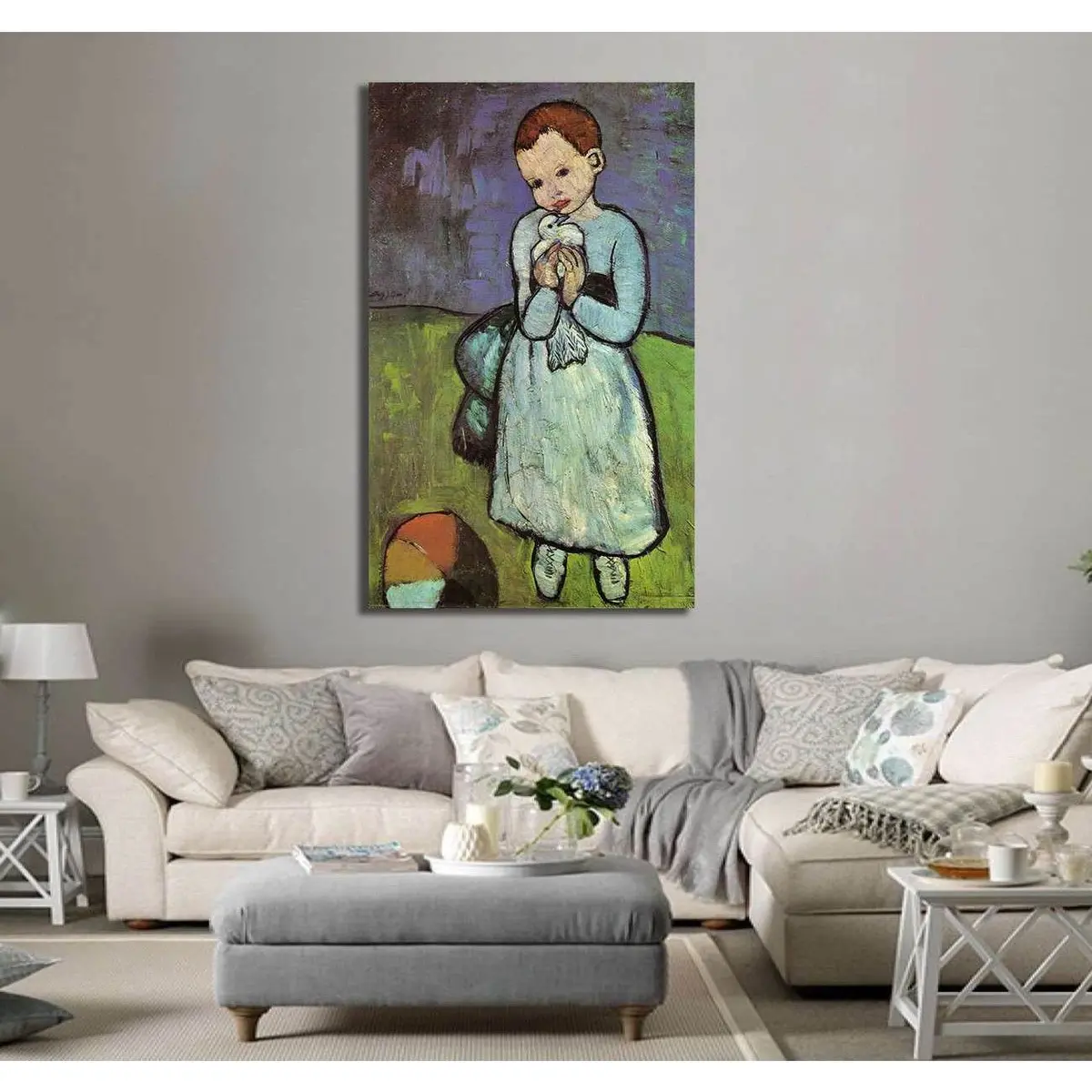 Pablo Picasso, Child Holding A Dove - Canvas Print 3