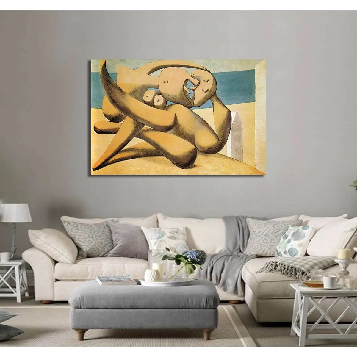 Pablo Picasso, Figures By The Sea (The Kiss) - Canvas Print 2