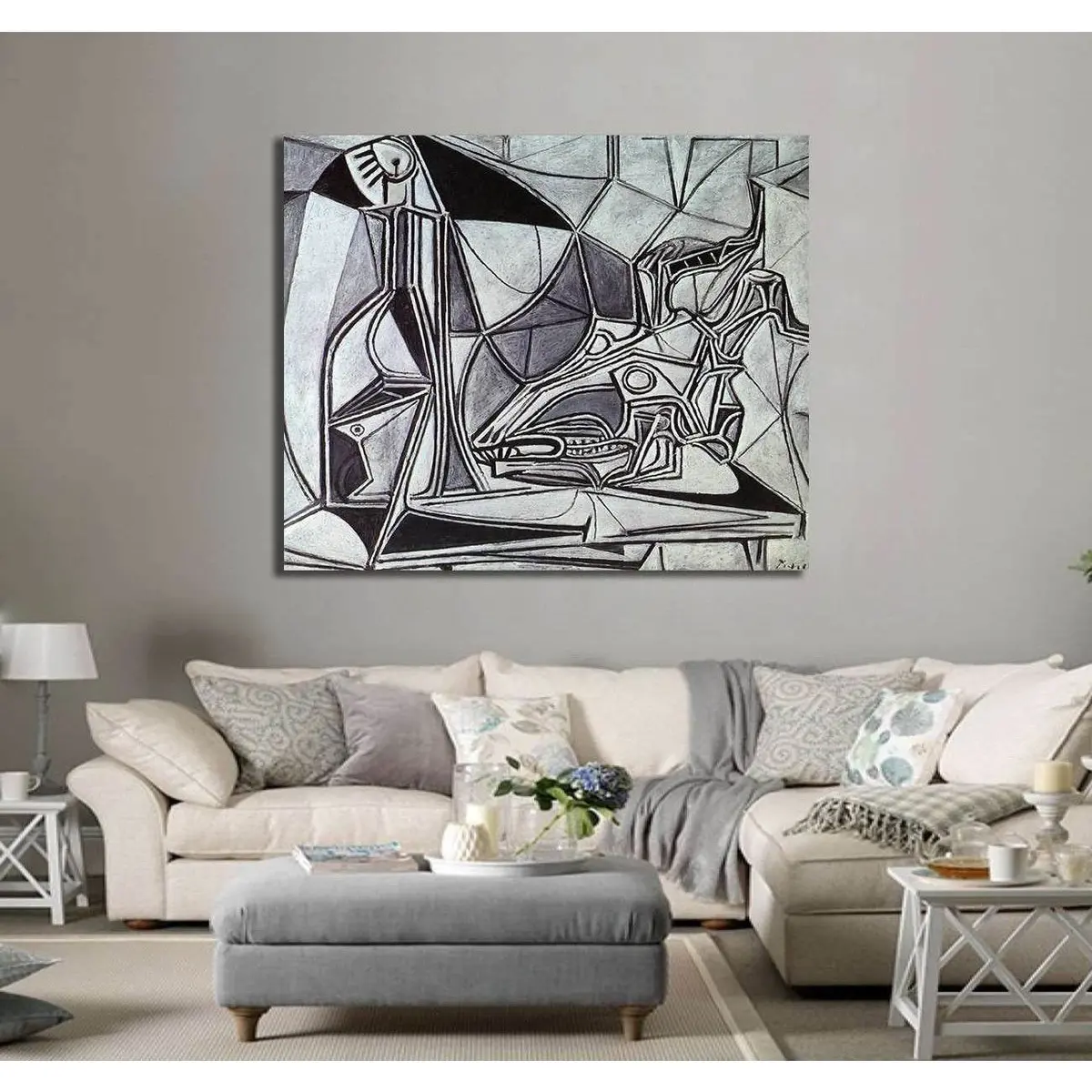 Pablo Picasso, Goat's Skull, Bottle, And Candle - Canvas Print 2