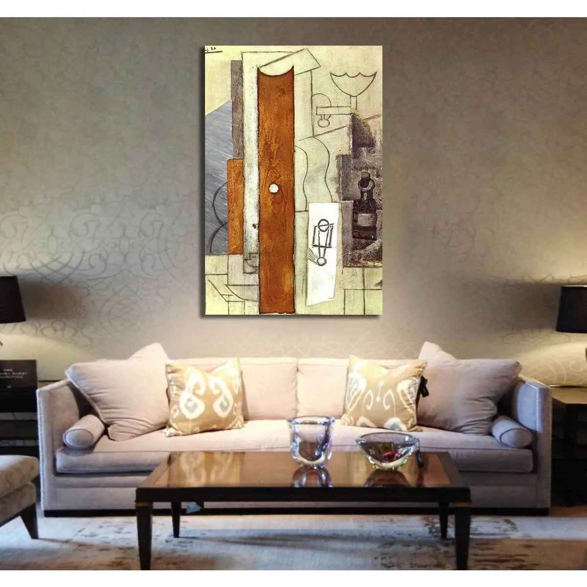 Pablo Picasso, Guitar, Gas-Jet And Bottle - Canvas Print 2