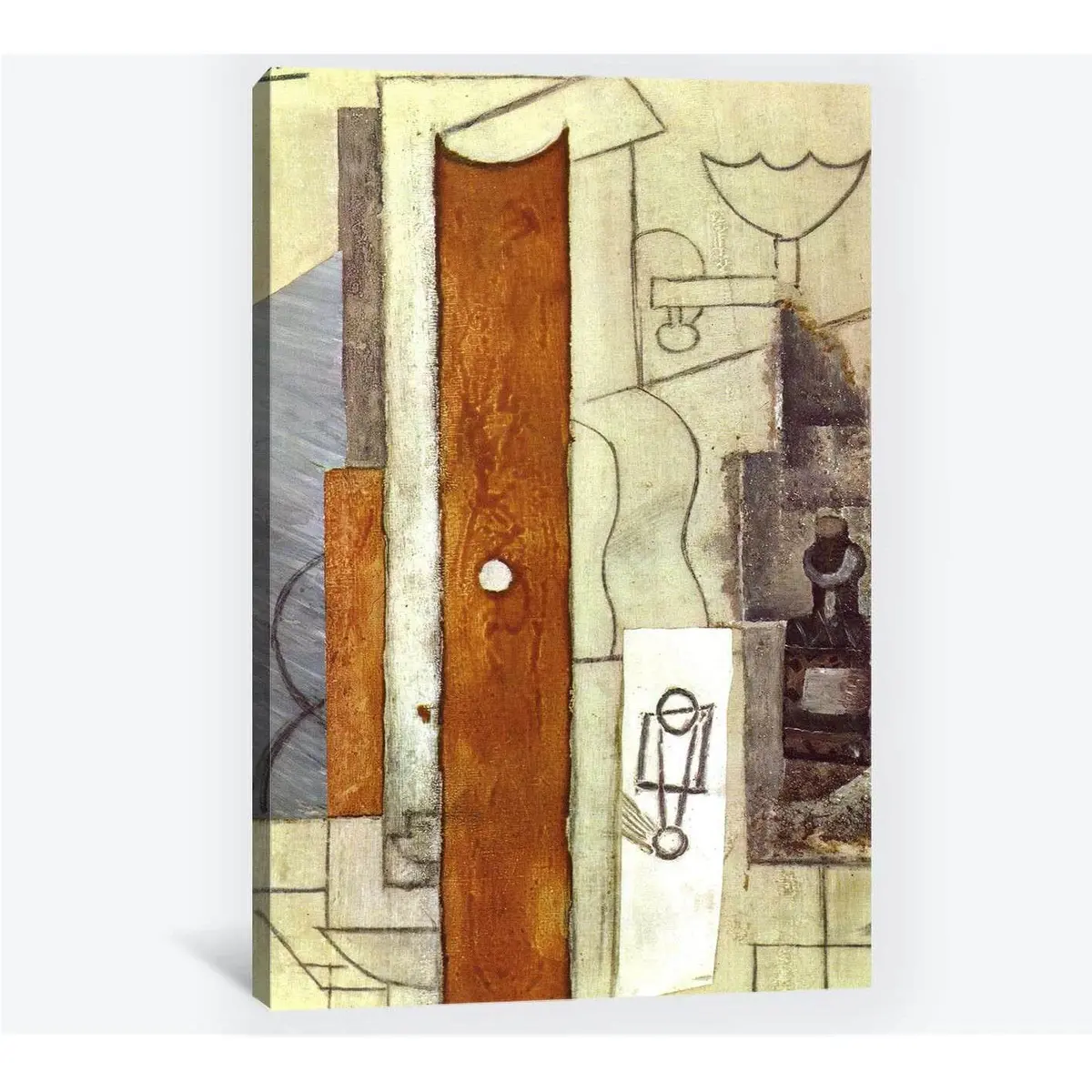 Pablo Picasso, Guitar, Gas-Jet And Bottle - Canvas Print 1