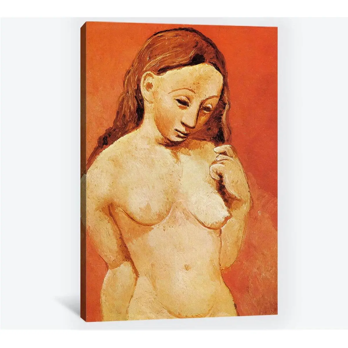Pablo Picasso, Nude Against A Red Background - Ready To Hang Canvas Print 1