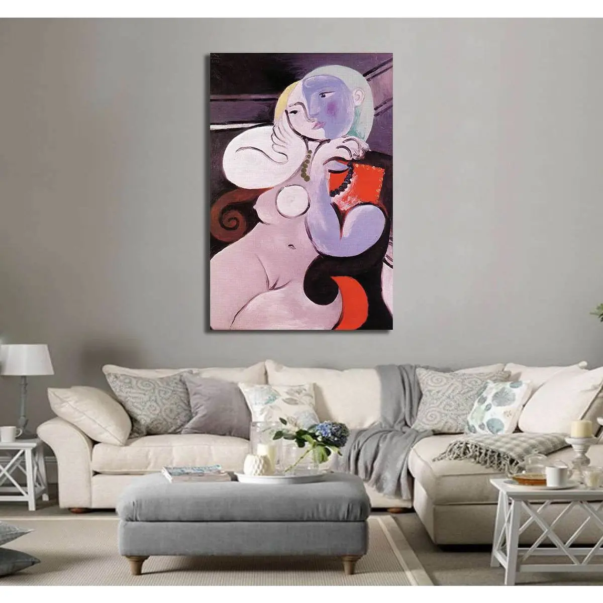 Pablo Picasso, Nude Woman In A Red Armchair - Canvas Print 2