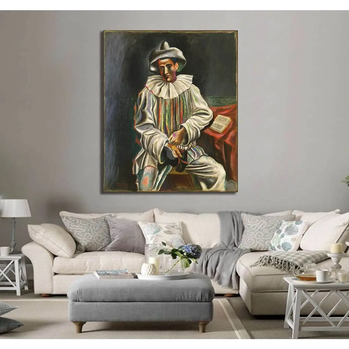 Pablo Picasso, Pierrot - Ready To Hang Canvas Print 2