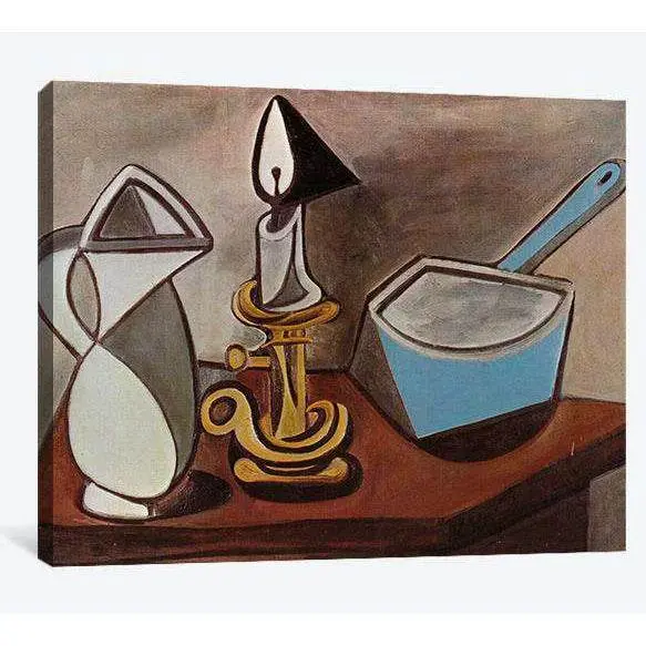 Pablo Picasso, Pitcher, Candle And Casserole - Canvas Print 1