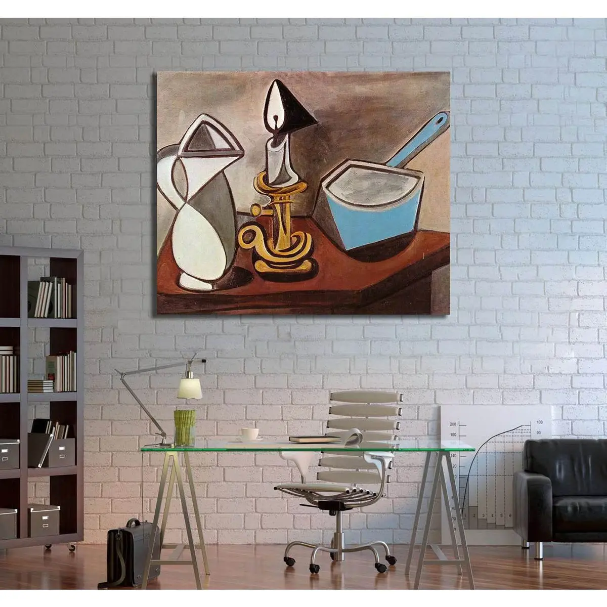 Pablo Picasso, Pitcher, Candle And Casserole - Canvas Print 2