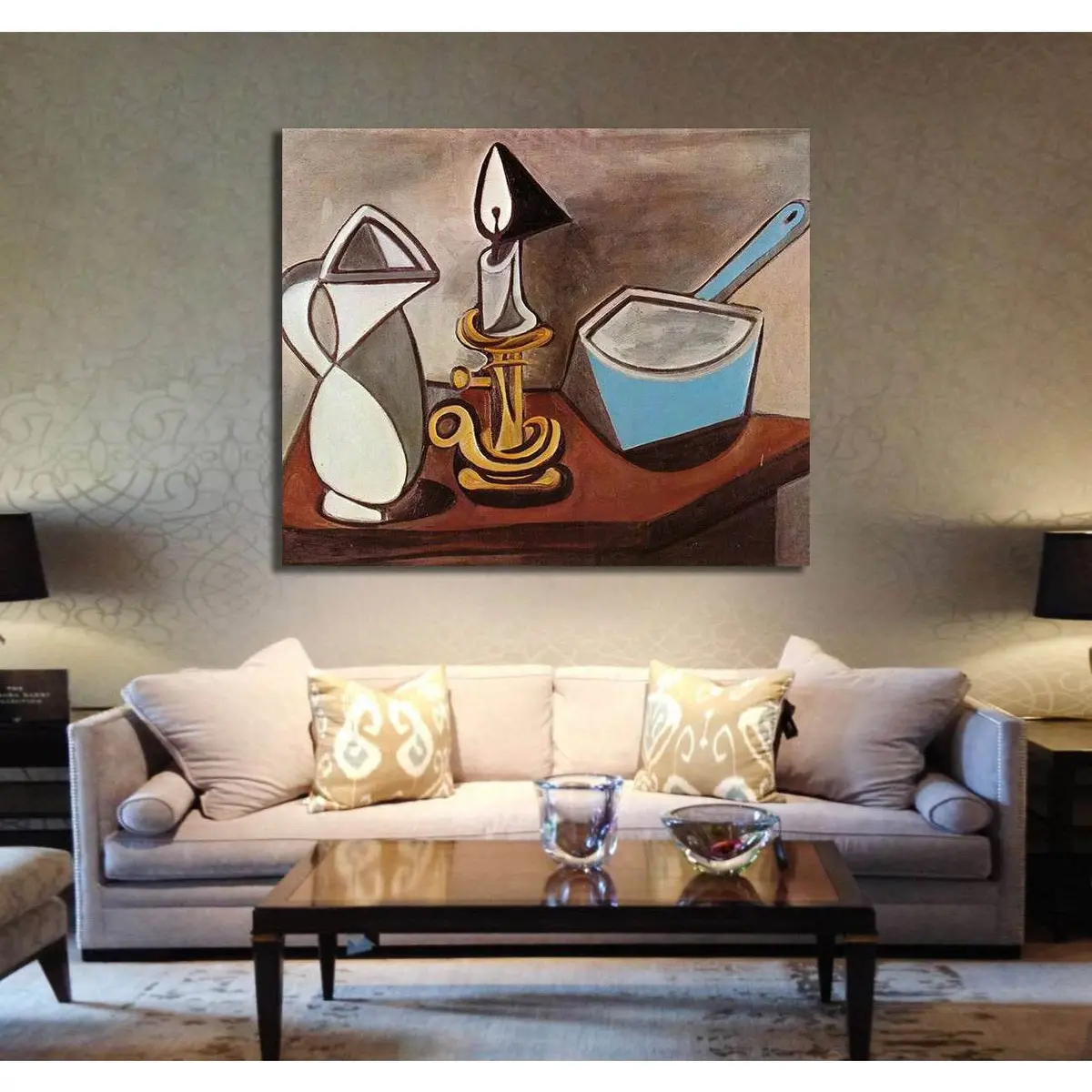 Pablo Picasso, Pitcher, Candle And Casserole - Canvas Print 3