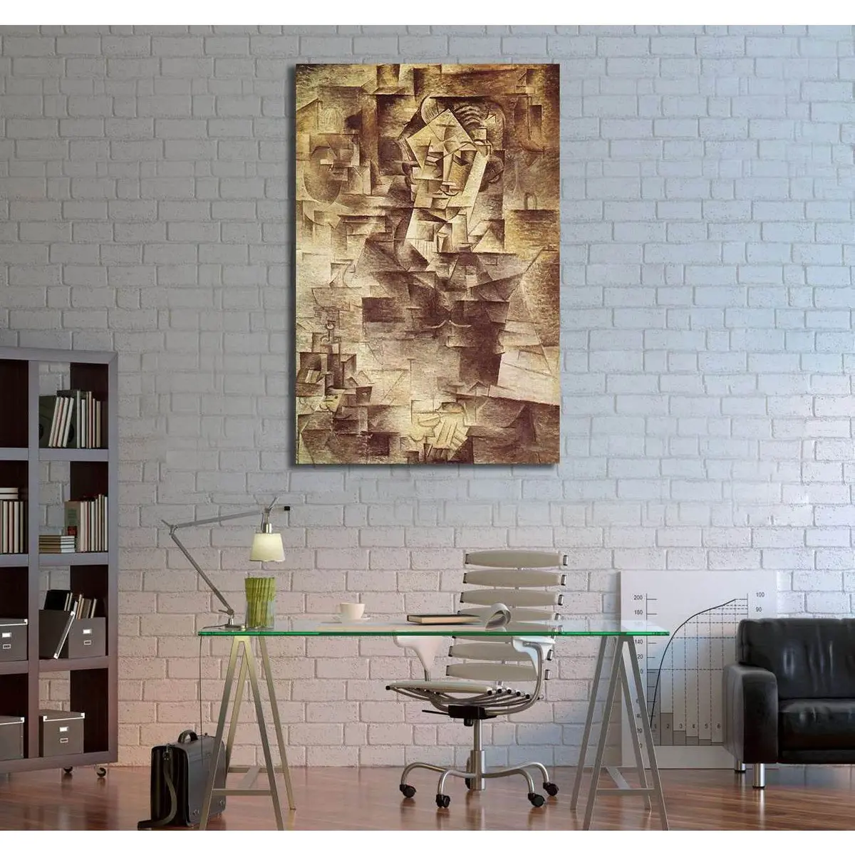 Pablo Picasso, Portrait Of Daniel-Henry Kahnweiler - Canvas Print 3