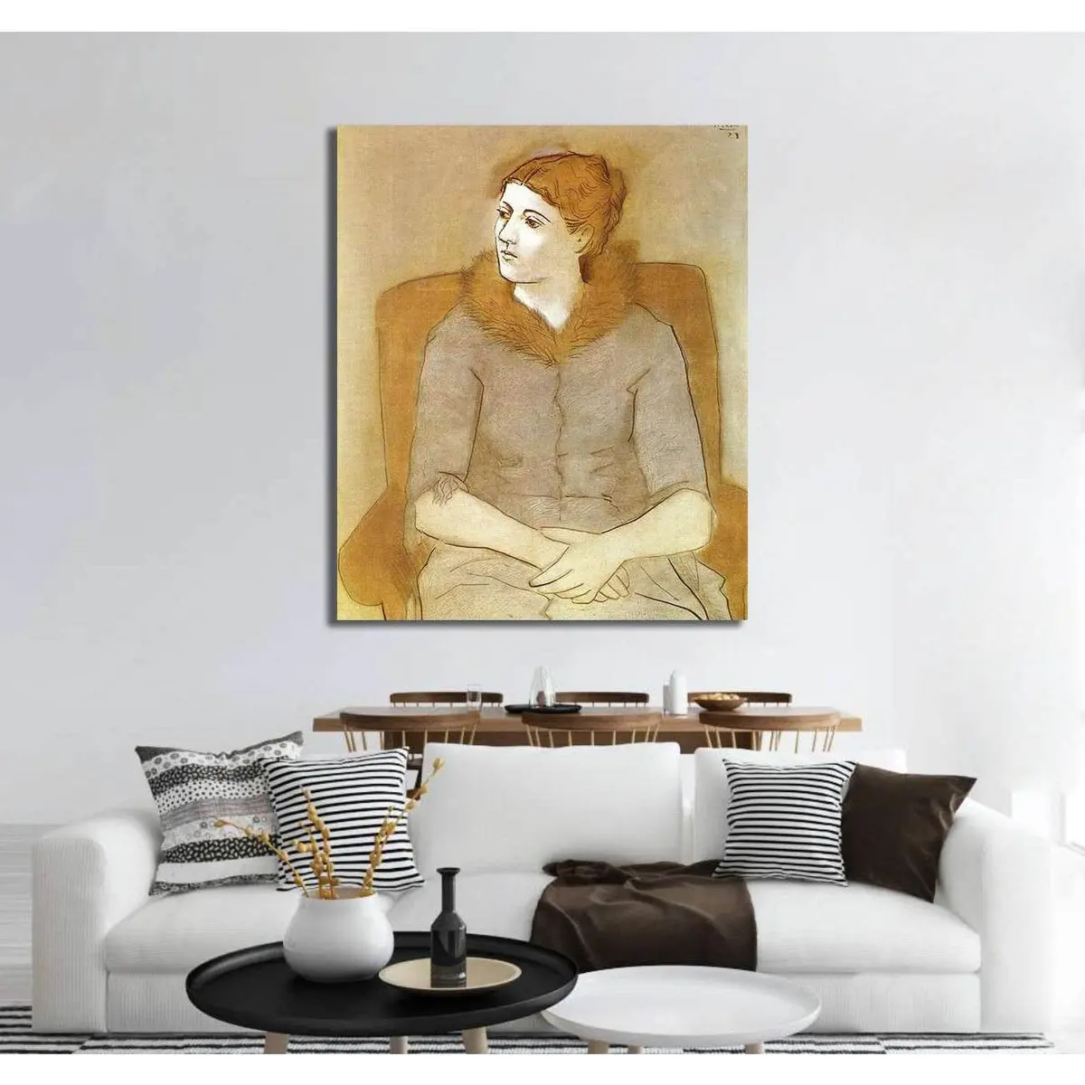 Pablo Picasso, Portrait Of Olga - Canvas Print 2