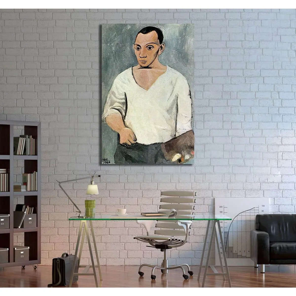 Pablo Picasso, Self-Portrait With Palette - Canvas Print 2