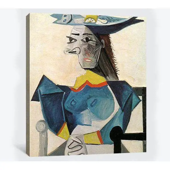 Pablo Picasso, Woman In A Fish Hat - Canvas Print 1
