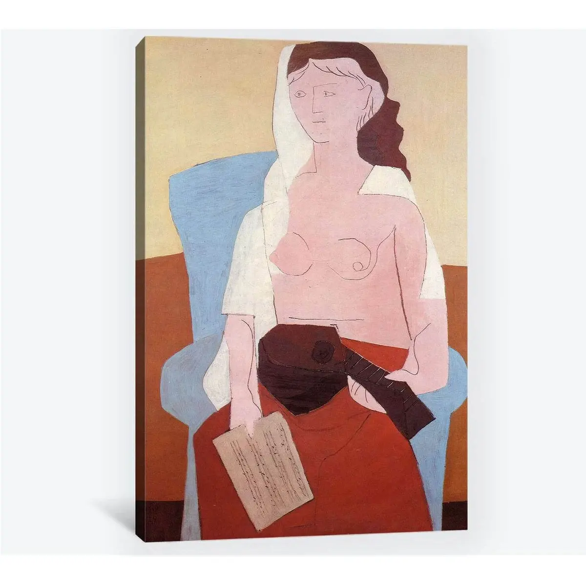 Pablo Picasso, Woman With A Mandolin - Canvas Print 1