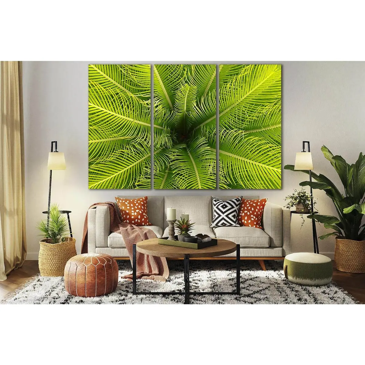 Palm Leaves Texture №Sl1058 Ready To Hang Canvas Print 5